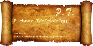 Puchner Tárkány névjegykártya